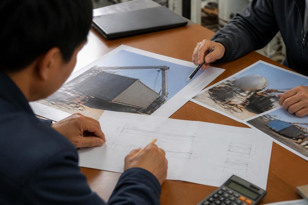 경북 카고크레인 작업 범위와 현장 조건 이미지