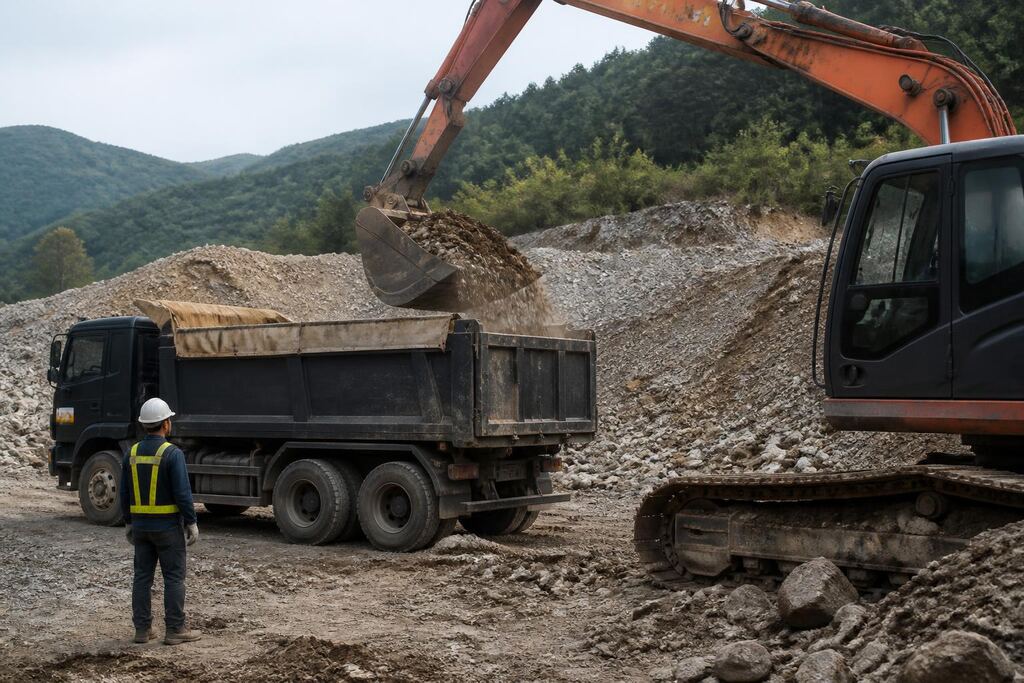 전남광주통합특별시 덤프트럭 작업 범위와 현장 조건 이미지