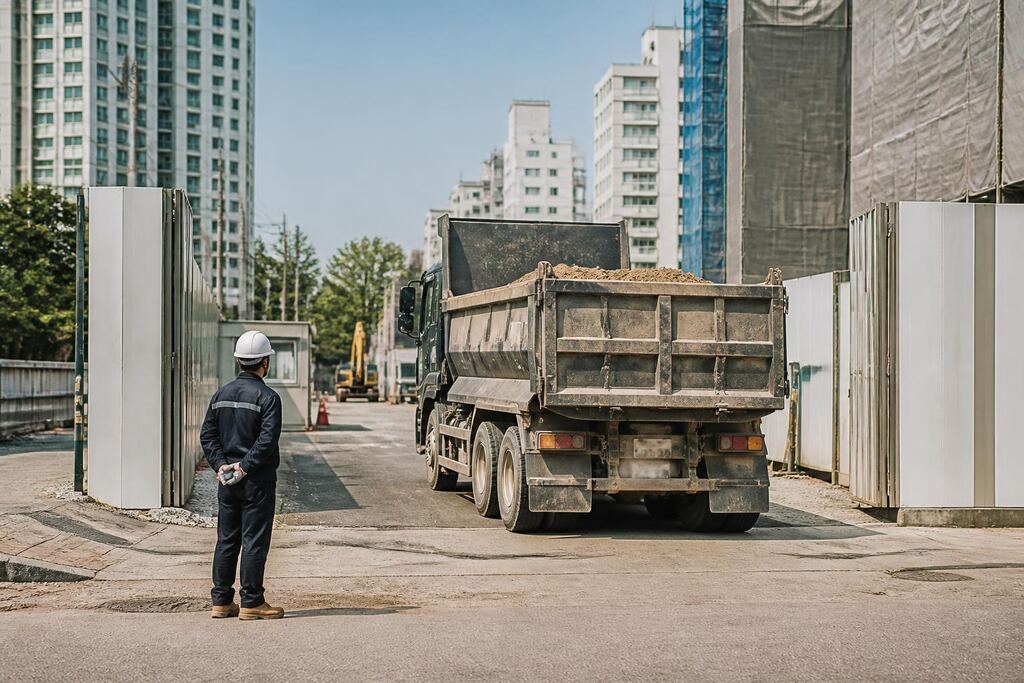 서울 종로구 덤프트럭 이미지