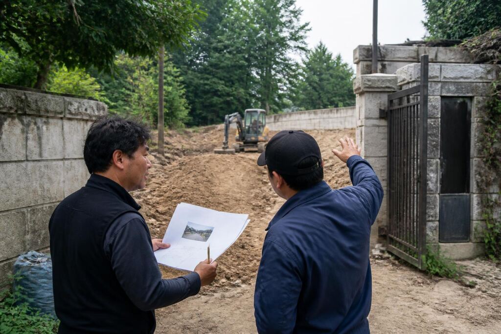 서울 굴착기 작업 범위와 현장 조건 이미지
