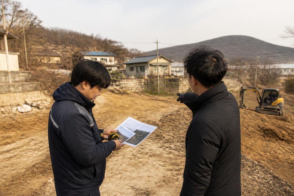 충북 굴착기 작업 범위와 현장 조건 이미지