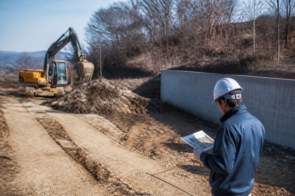 전남광주통합특별시 굴착기 작업 범위와 현장 조건 이미지