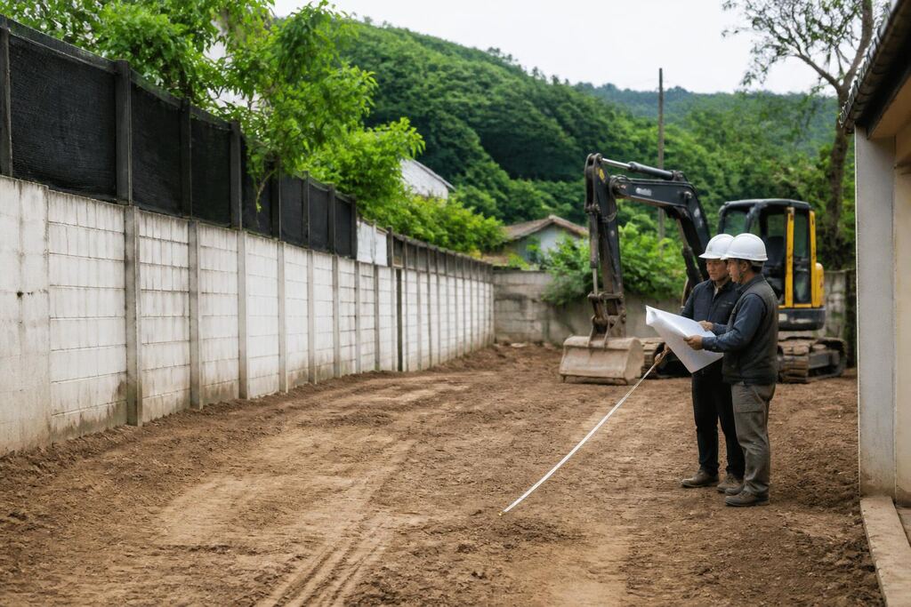 대구 굴착기 작업 범위와 현장 조건 이미지