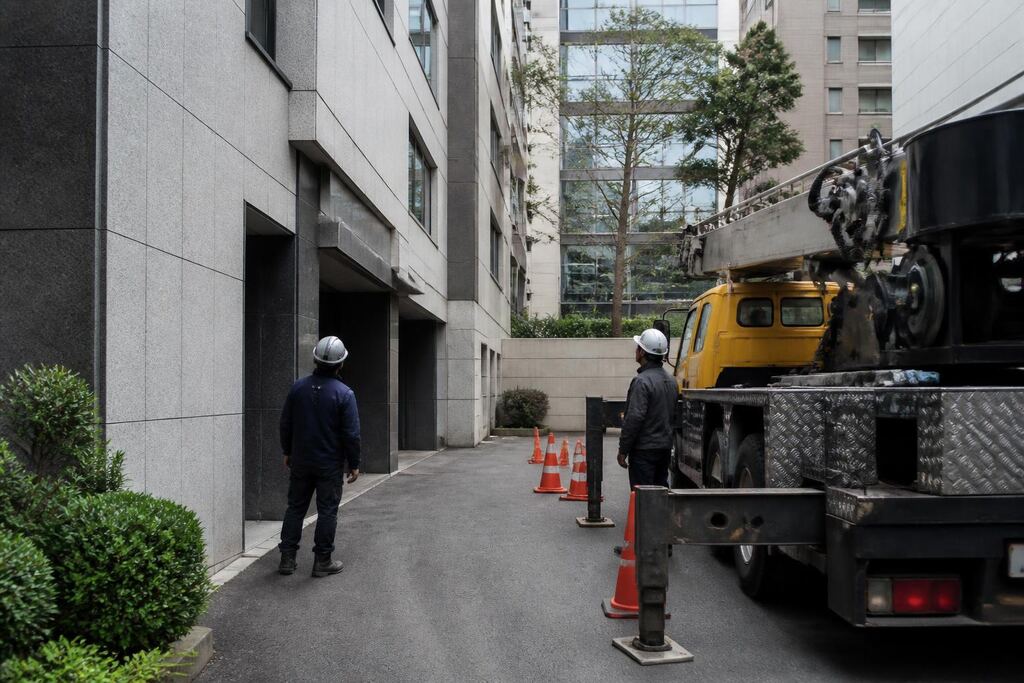 부산 스카이차 작업 범위와 현장 조건 이미지