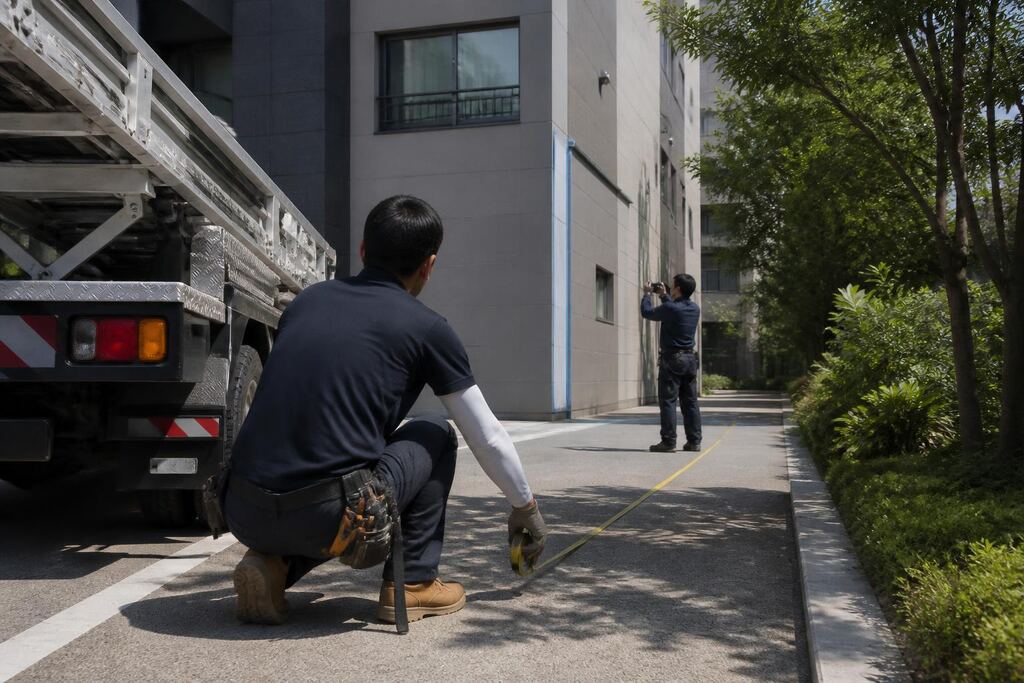 대전 스카이차 작업 범위와 현장 조건 이미지