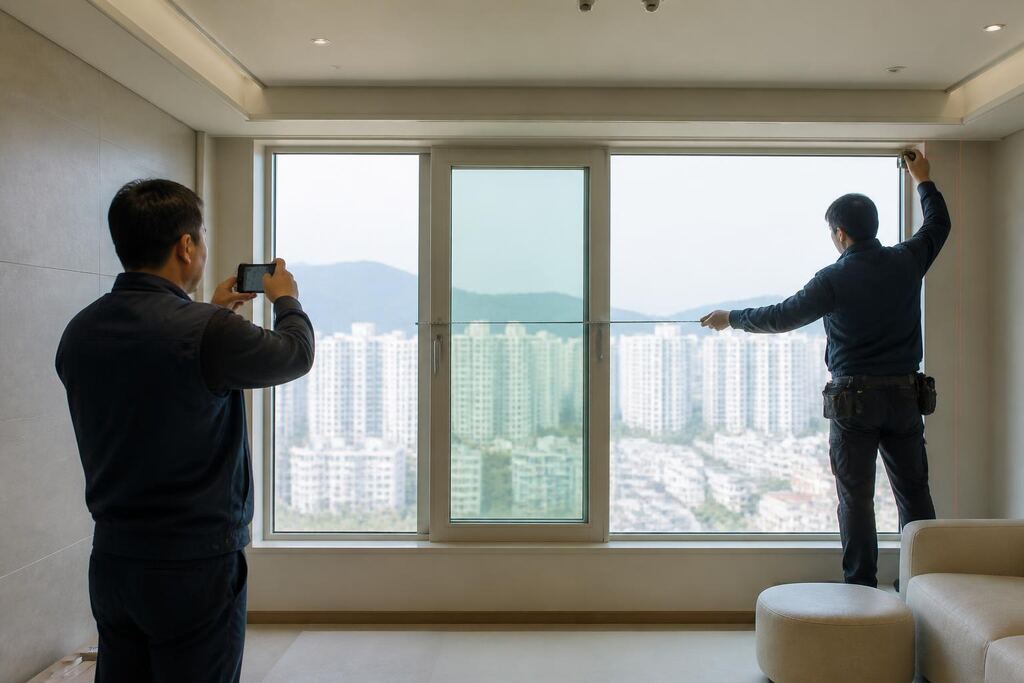 울산 블라인드 설치 작업 범위와 현장 조건 이미지