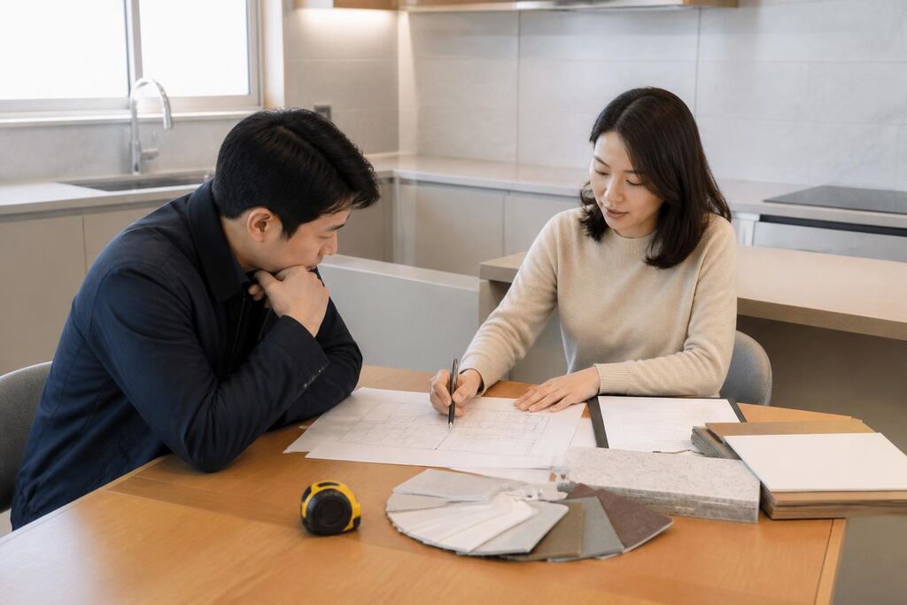 세종특별자치시 주방 리모델링 작업 범위와 현장 조건 이미지