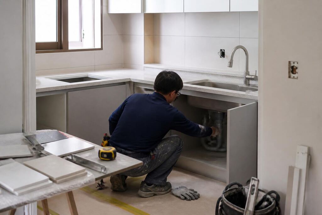 경기 주방 리모델링 작업 범위와 현장 조건 이미지