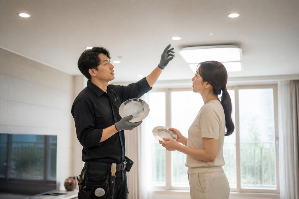 부산 조명 설치 이미지