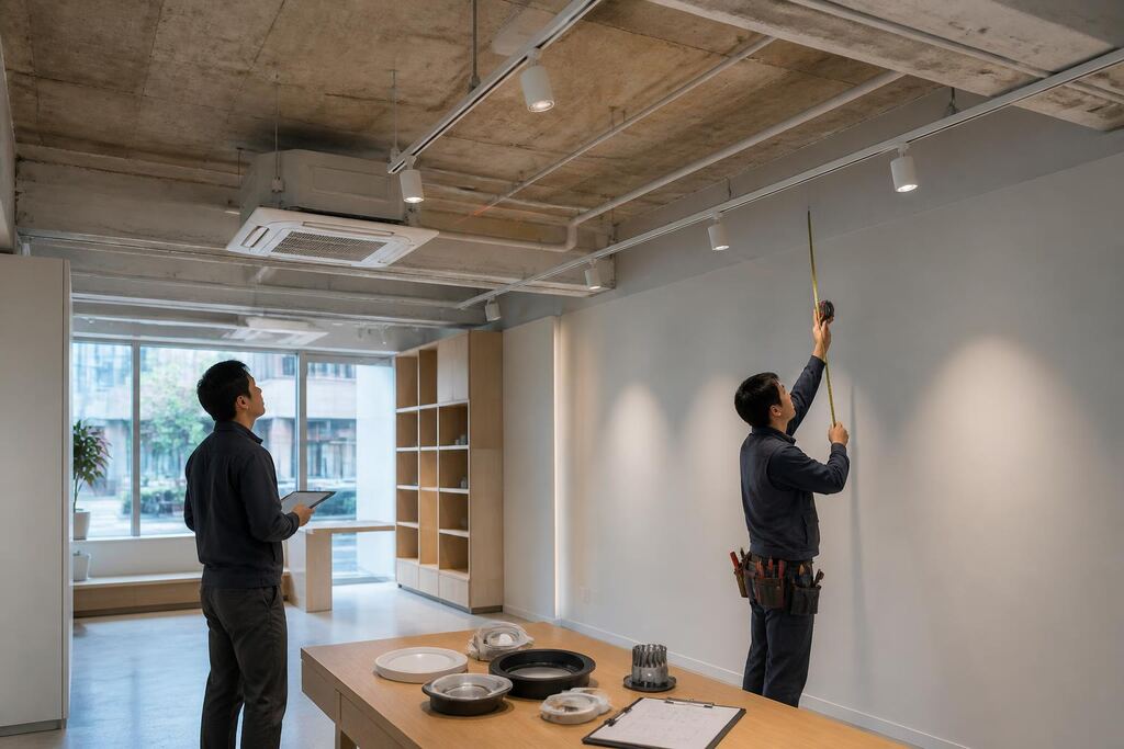 대구 조명 설치 작업 범위와 현장 조건 이미지