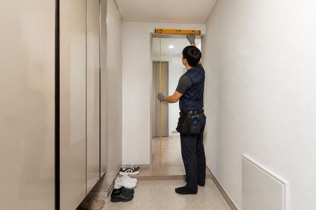 경기 중문 시공 작업 범위와 현장 조건 이미지