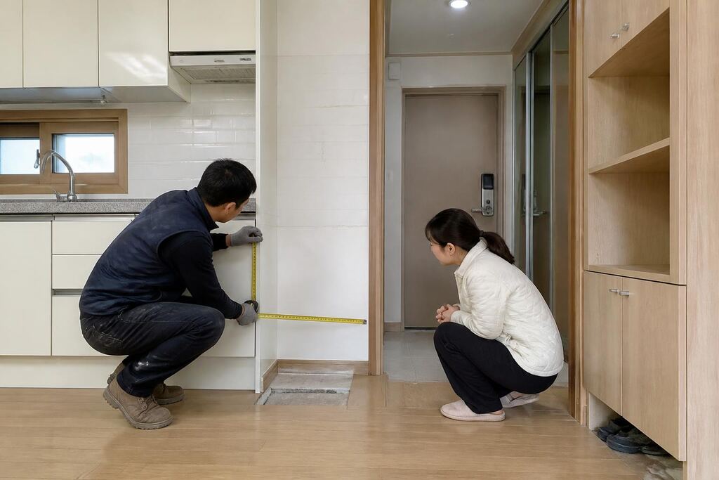 강원특별자치도 타일 작업 범위와 현장 조건 이미지