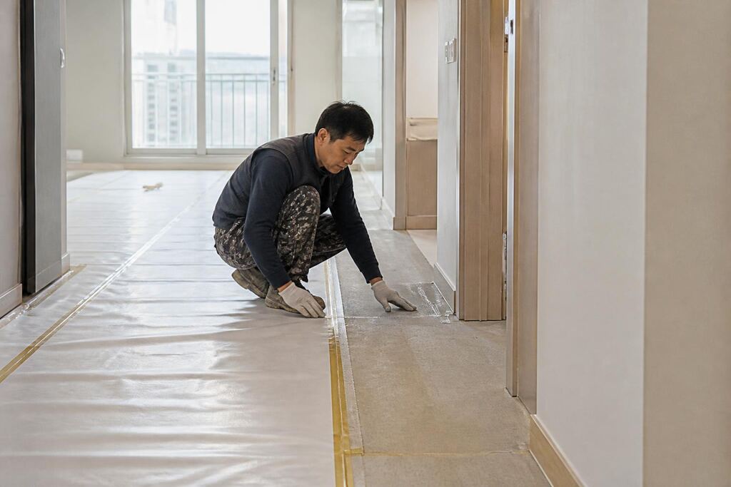 경남 마루 작업 범위와 현장 조건 이미지