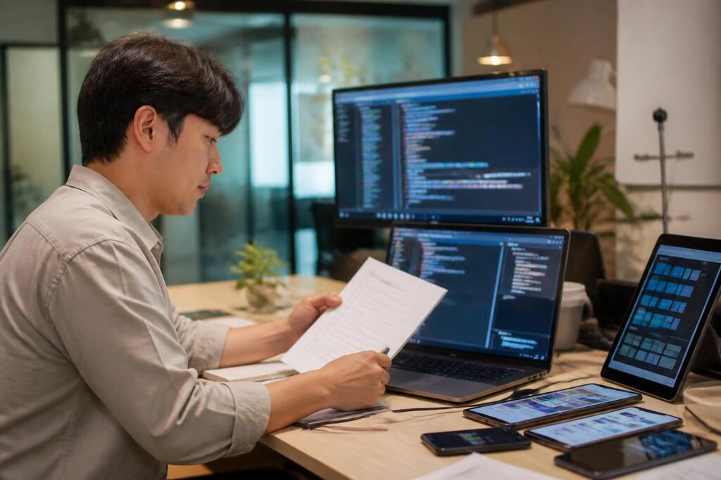 강원특별자치도 기존 앱 수정·개선 작업 범위와 현장 조건 이미지