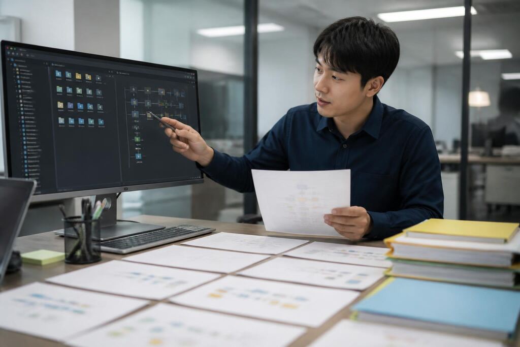 충북 업무 자동화 개발 작업 범위와 현장 조건 이미지