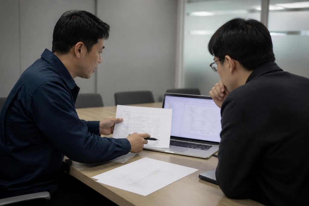 경북 업무 자동화 개발 작업 범위와 현장 조건 이미지