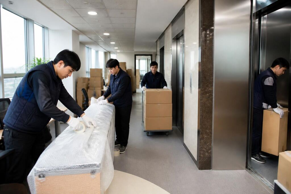 충남 사무실·사업장 이사 작업 범위와 현장 조건 이미지