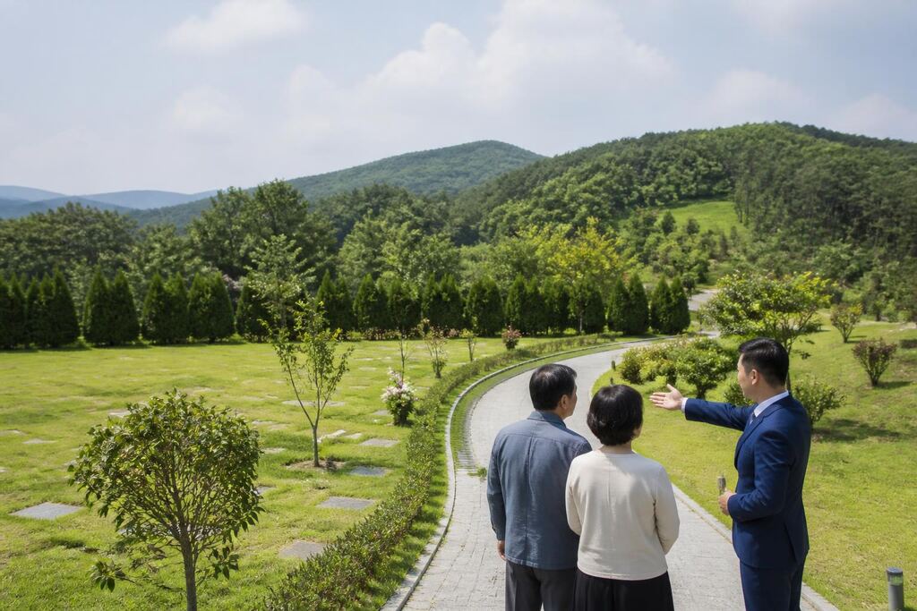 강원특별자치도 자연장 작업 범위와 현장 조건 이미지