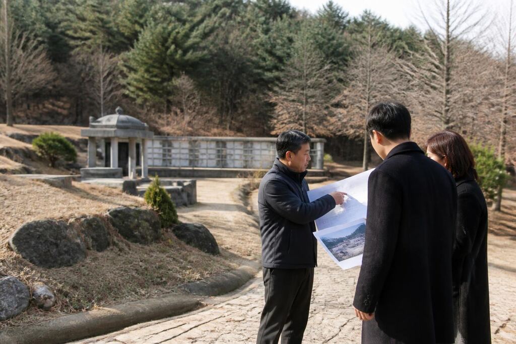 충남 납골묘 작업 범위와 현장 조건 이미지