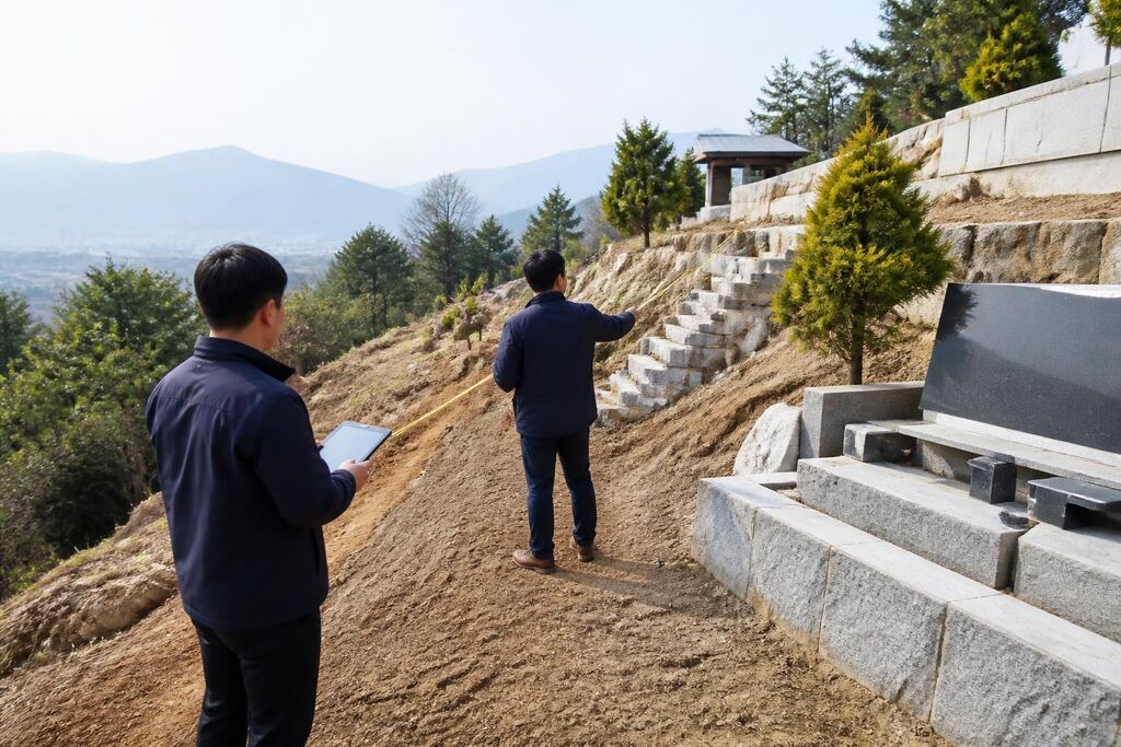 세종특별자치시 납골묘 작업 범위와 현장 조건 이미지