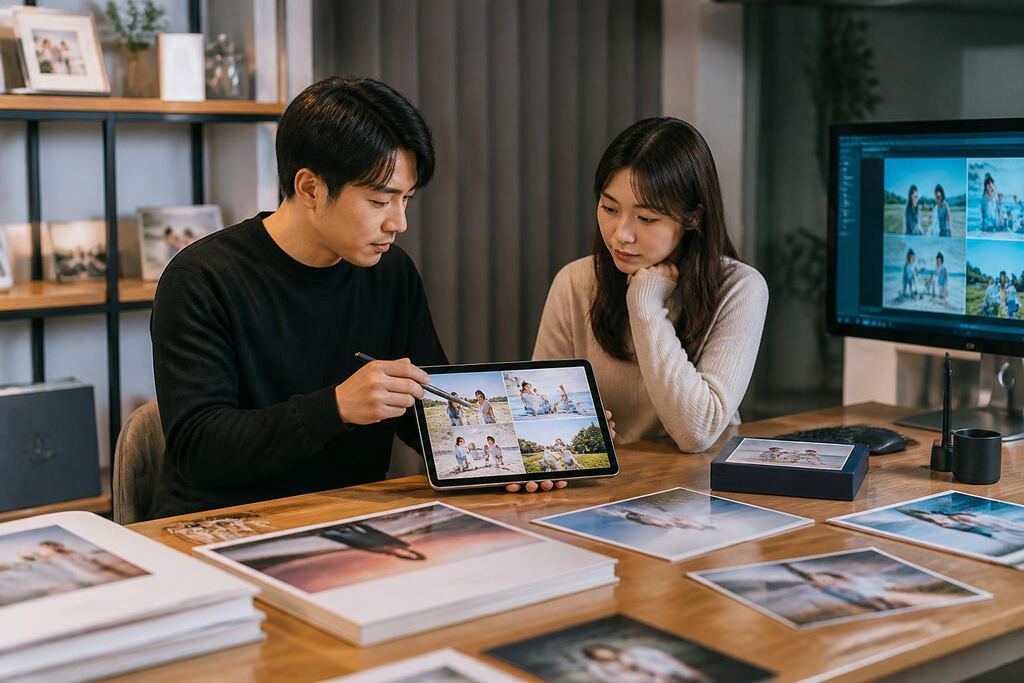 제주특별자치도 사진 보정·리터칭 작업 범위와 현장 조건 이미지
