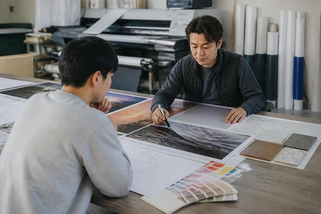 대전 대형 출력물 제작 작업 범위와 현장 조건 이미지