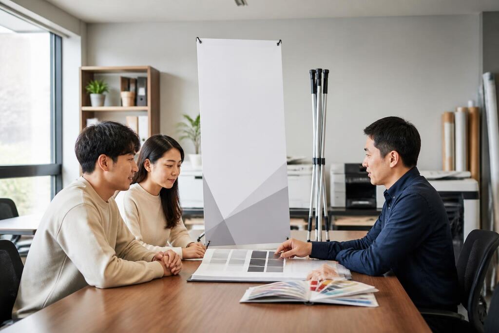 경북 X배너·배너거치대 제작 이미지
