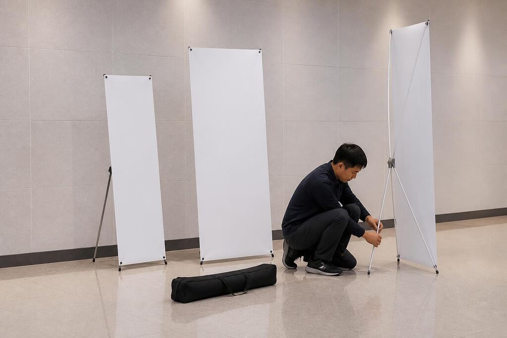 경북 X배너·배너거치대 제작 비용과 업체 비교 정보 이미지