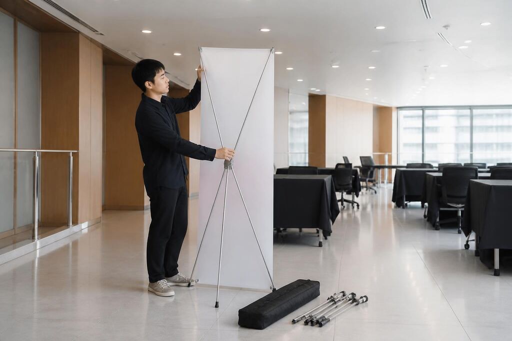 부산 X배너·배너거치대 제작 비용과 업체 비교 정보 이미지