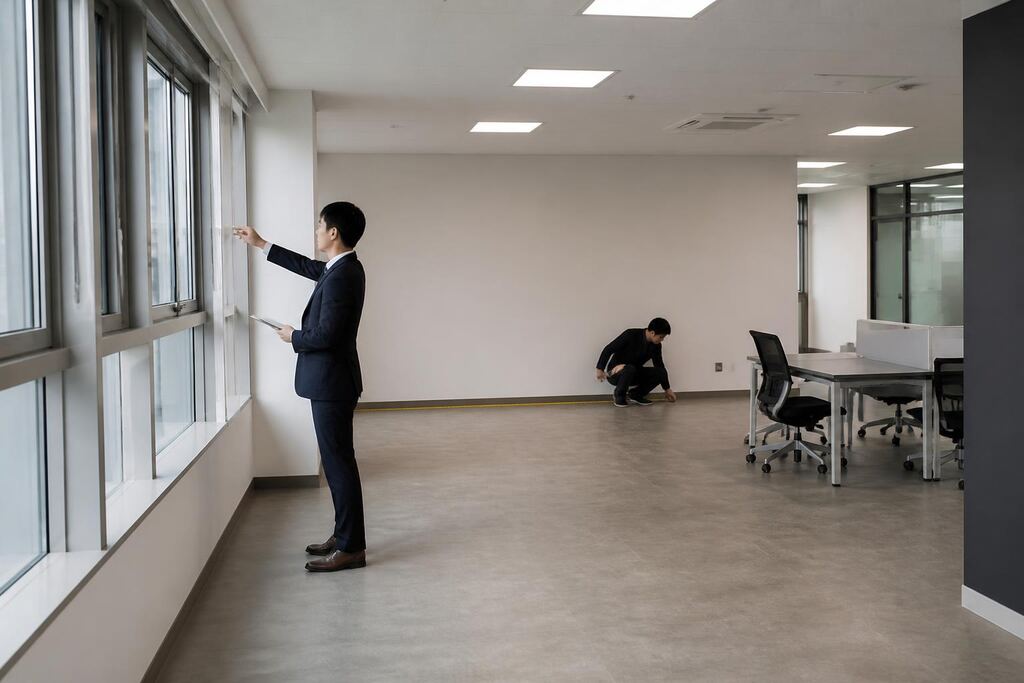 충북 사무실임대 작업 범위와 현장 조건 이미지