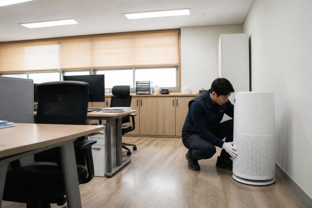 전북특별자치도 공기청정기 렌탈 작업 범위와 현장 조건 이미지