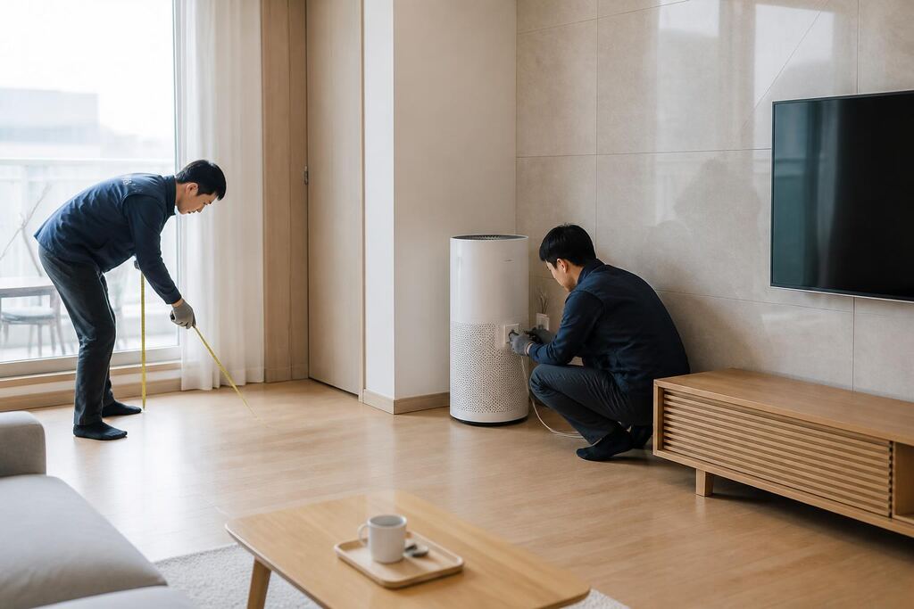 대전 공기청정기 렌탈 작업 범위와 현장 조건 이미지