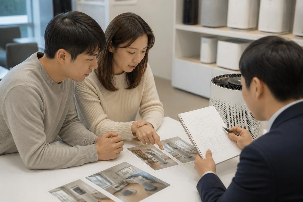 울산 공기청정기 렌탈 작업 범위와 현장 조건 이미지