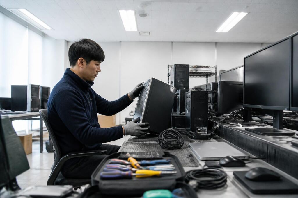 충남 데스크톱 렌탈 작업 범위와 현장 조건 이미지