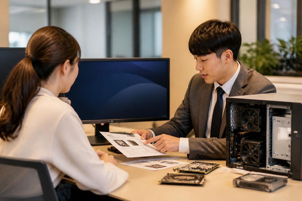경남 데스크톱 렌탈 작업 범위와 현장 조건 이미지