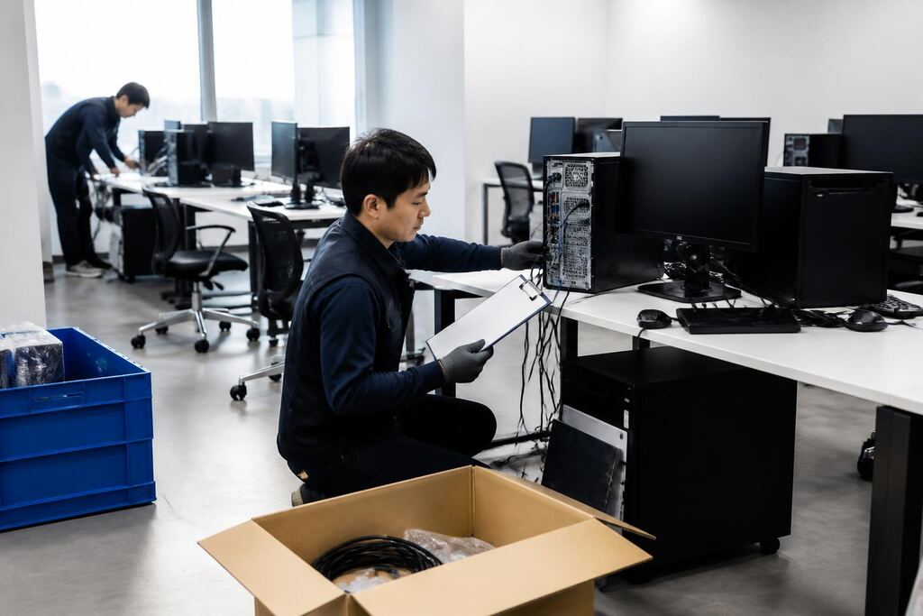 울산 데스크톱 렌탈 작업 범위와 현장 조건 이미지