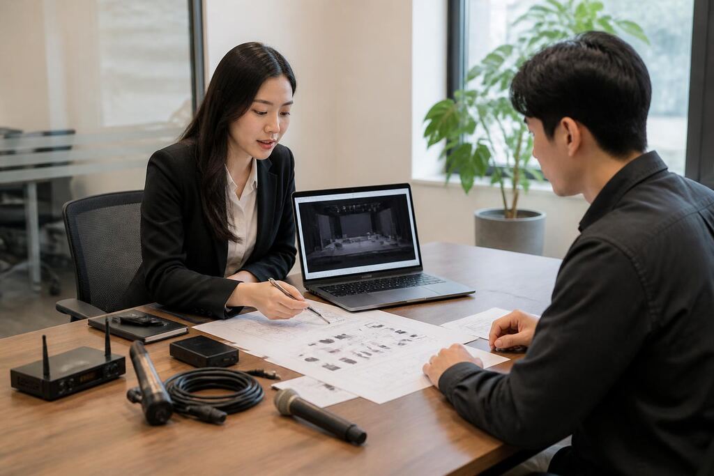 인천 행사장비 렌탈 작업 범위와 현장 조건 이미지