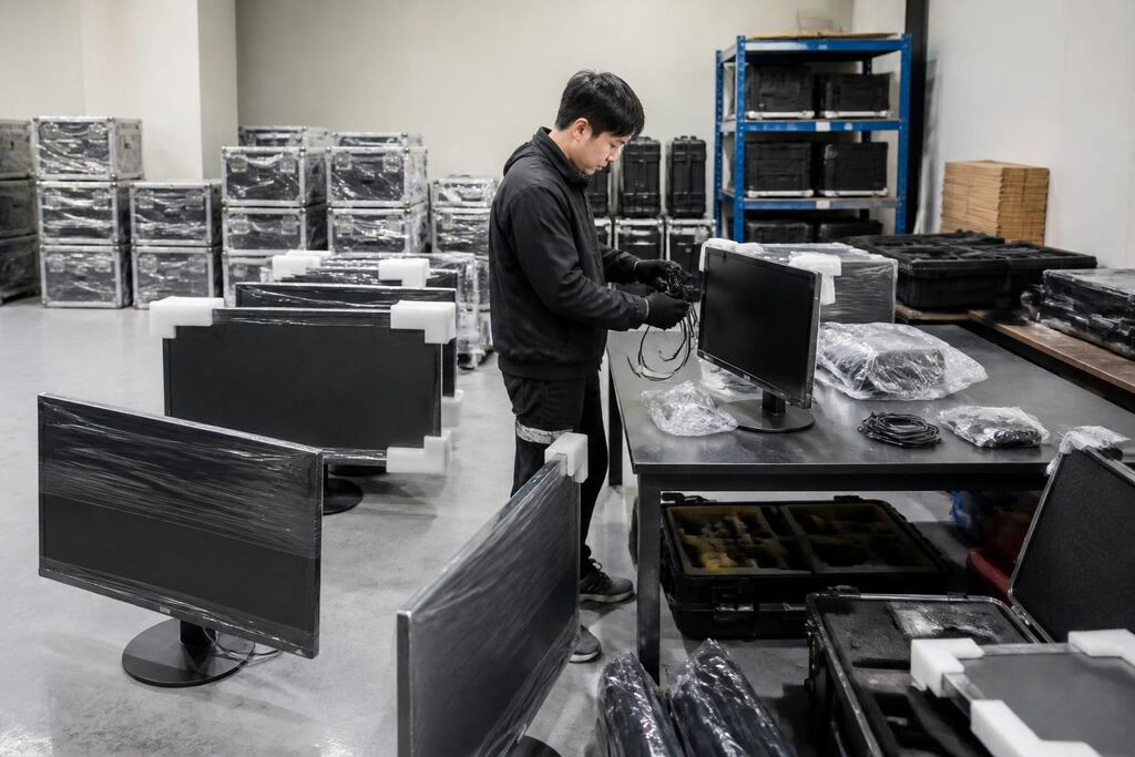 충남 모니터 렌탈 작업 범위와 현장 조건 이미지