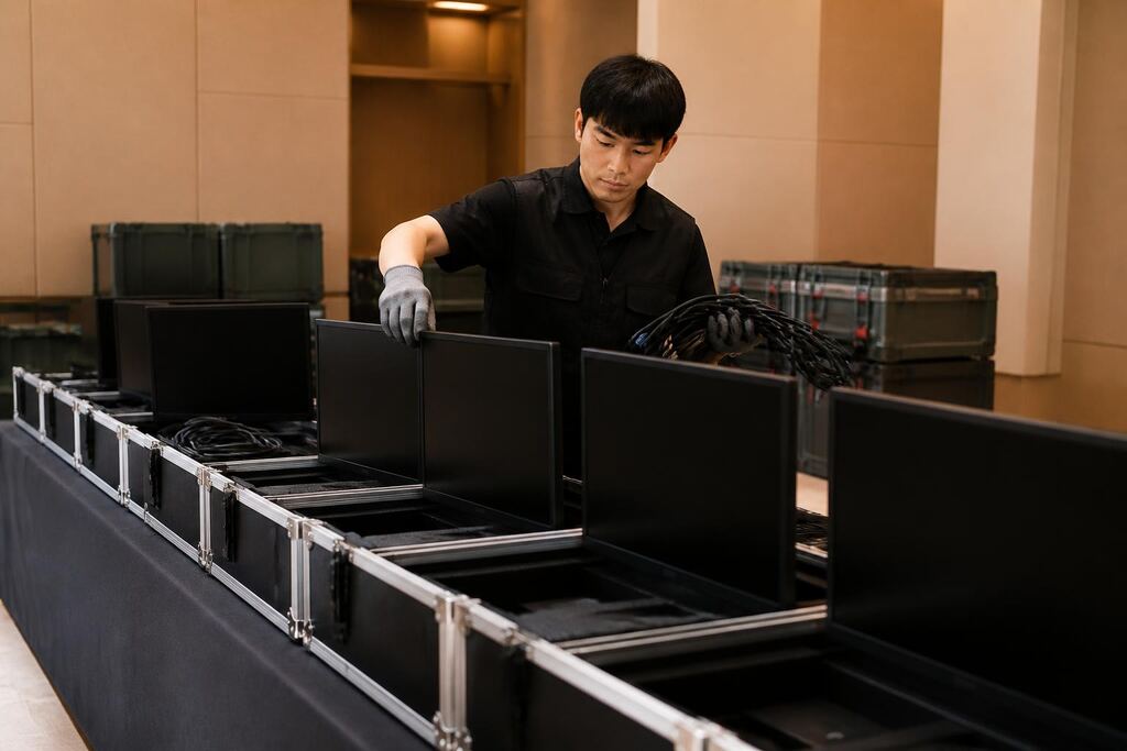 전북특별자치도 모니터 렌탈 작업 범위와 현장 조건 이미지