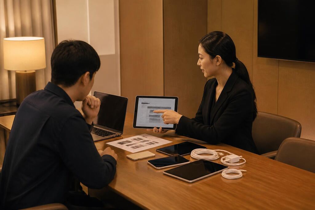 충남 태블릿 렌탈 작업 범위와 현장 조건 이미지