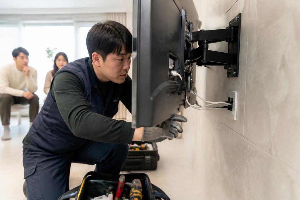 인천 TV 렌탈 작업 범위와 현장 조건 이미지