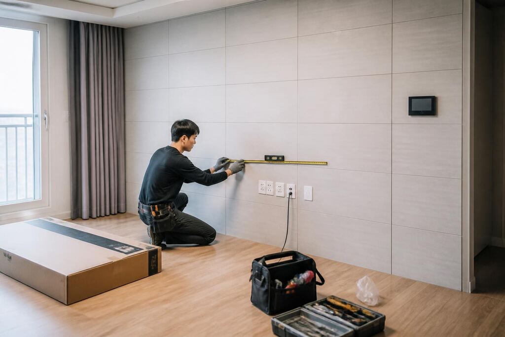 울산 TV 렌탈 작업 범위와 현장 조건 이미지