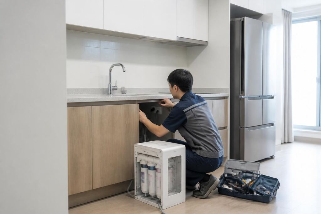 부산 정수기 렌탈 작업 범위와 현장 조건 이미지