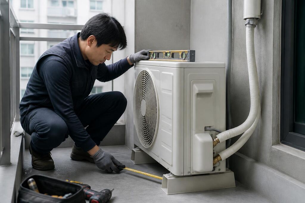 서울 가정용 에어컨 설치 작업 범위와 현장 조건 이미지