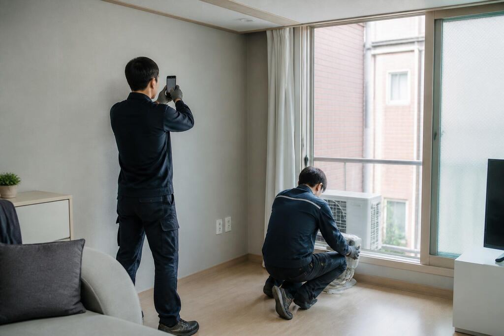 전남광주통합특별시 가정용 에어컨 설치 작업 범위와 현장 조건 이미지