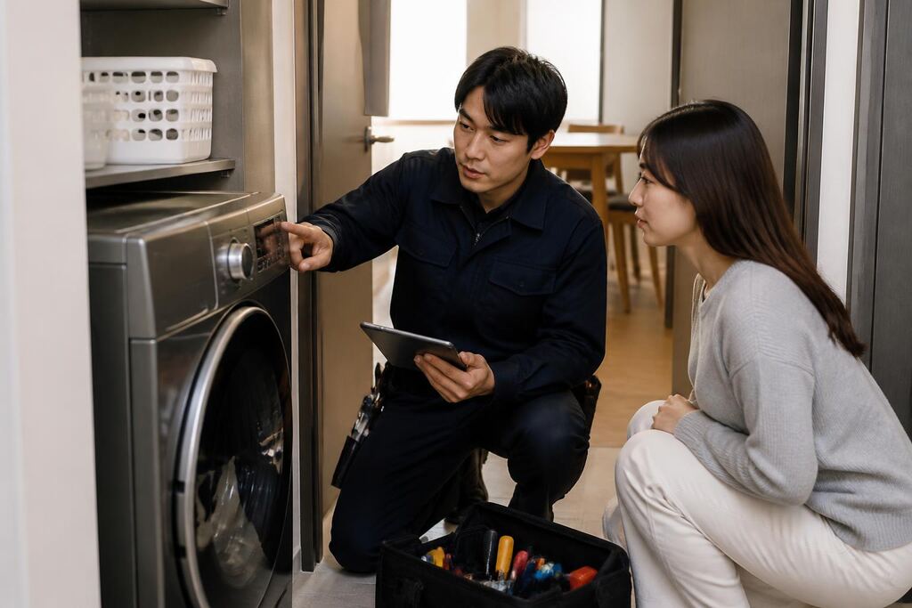 서울 건조기 수리 작업 범위와 현장 조건 이미지
