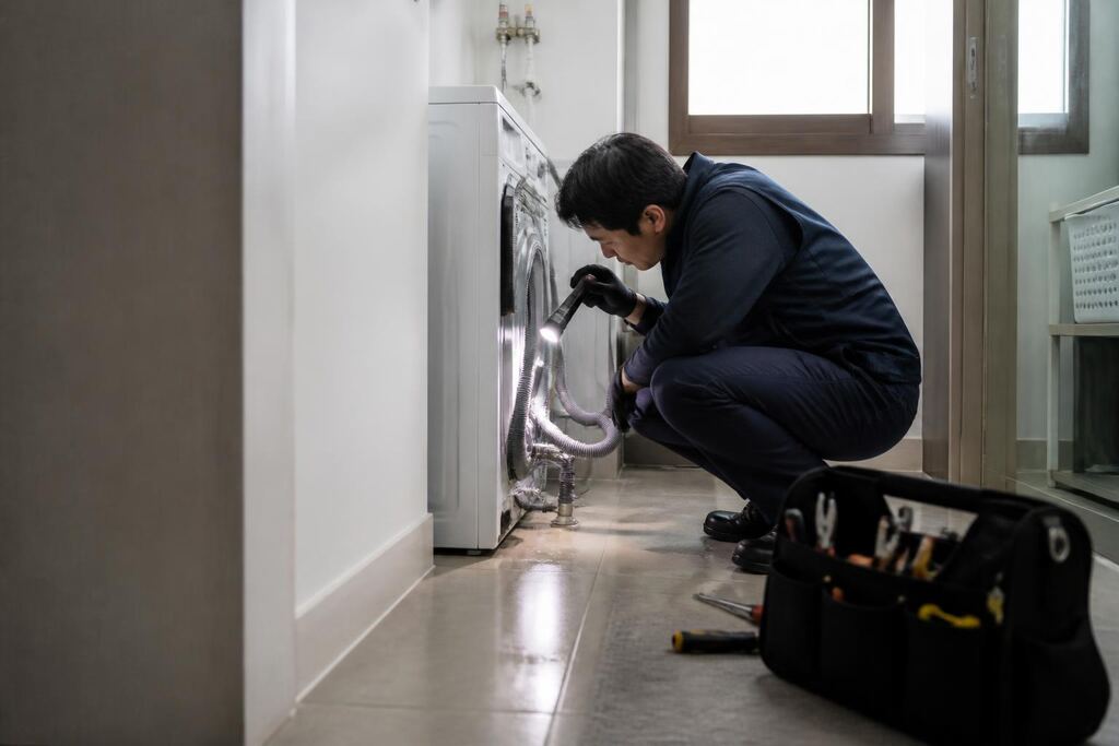 강원특별자치도 세탁기 수리 작업 범위와 현장 조건 이미지