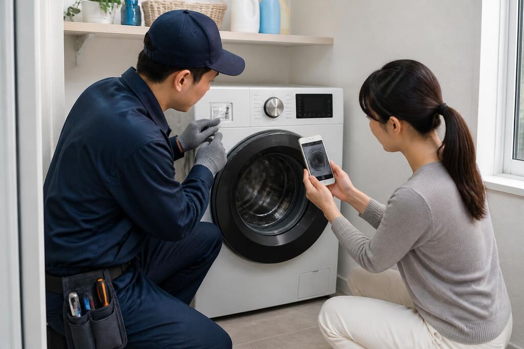 충북 세탁기 수리 작업 범위와 현장 조건 이미지