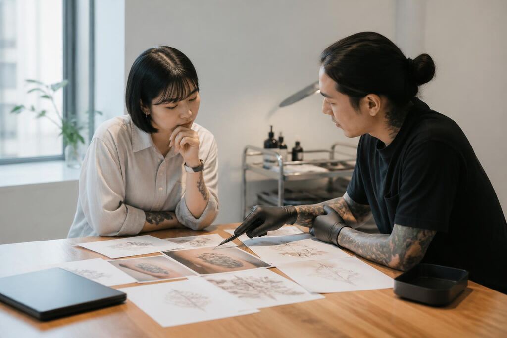충북 타투 디자인 수정 상담 이미지