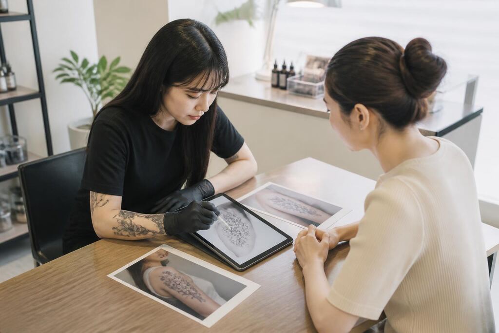 경남 타투 디자인 수정 상담 이미지